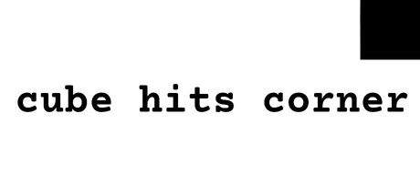 Cube Hits Corner Banner