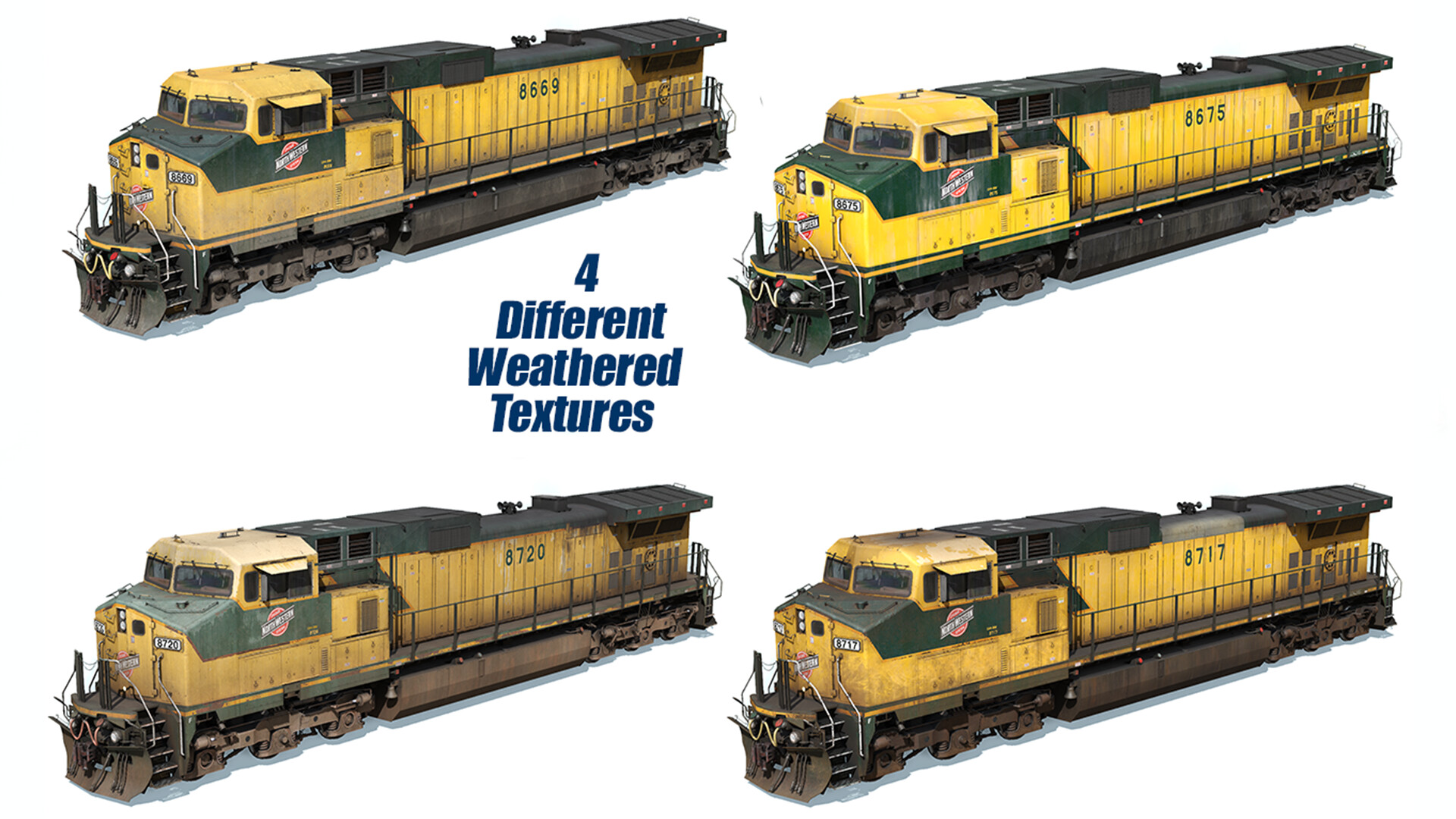 #6. Trainz 2022 DLC - CNW C44-9W 8666-8730 (Steam) โดย: N3V Games