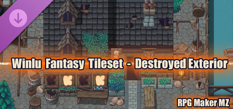 RPG Maker MZ - Winlu Fantasy Tileset - Destroyed Exterior Header Image