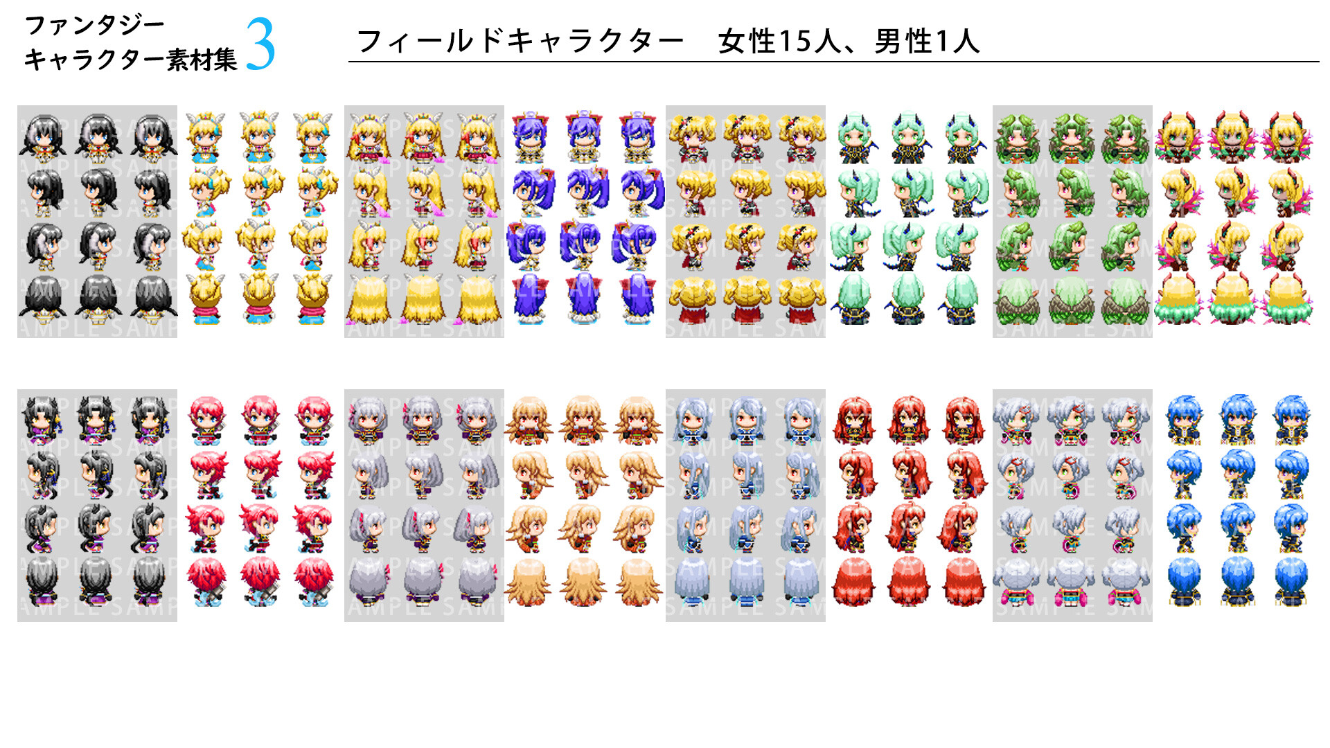#7. RPG Maker MZ - Fantasy Character Pack 3 (Steam) Podle: KOMODO