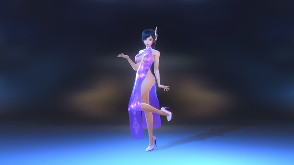 Angel Legion-DLC High-Slit Cheongsam (Purple)