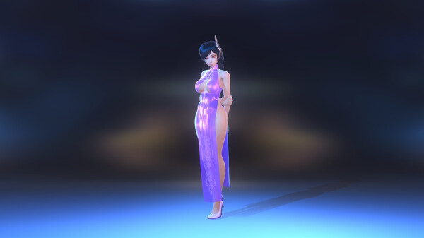 Angel Legion-DLC High-Slit Cheongsam (Purple)
