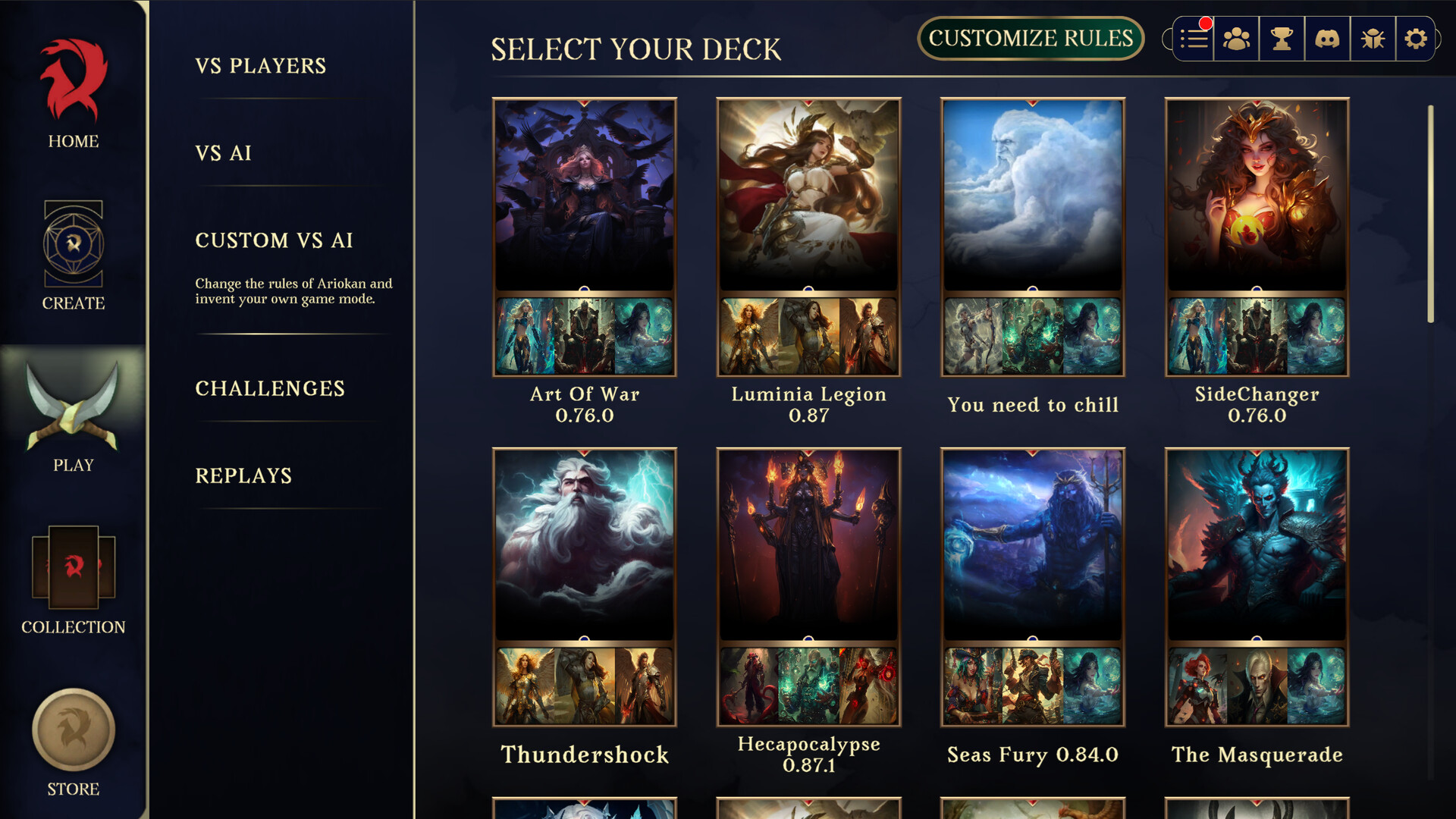 Ariokan - create your cards, break the Meta screenshot #6