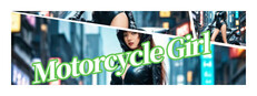 Motorcycle Girl Banner
