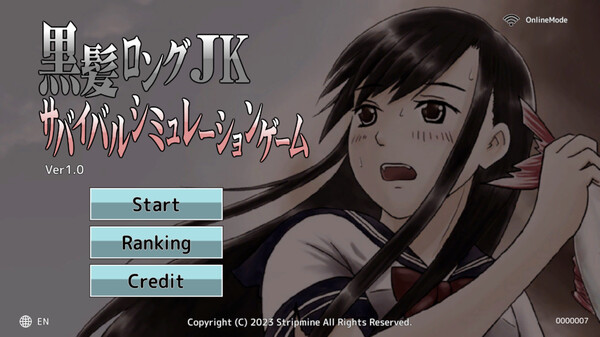 Long Black-Haired Schoolgirl Survival Simulation Game screenshot 1