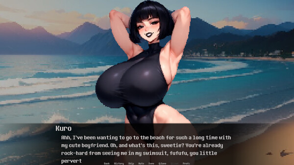Скриншот из Dominated by Yandere Goth Girlfriend 3: On the Beach