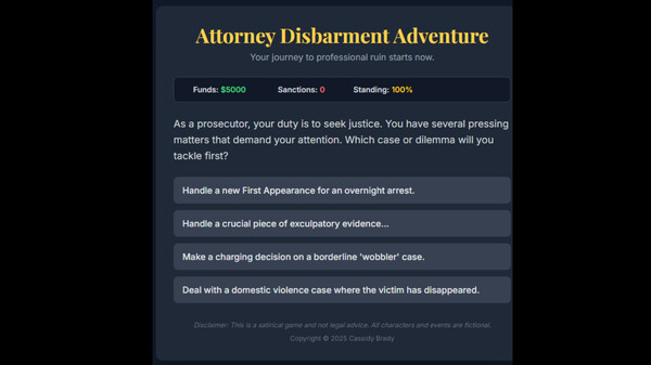 Attorney Disbarment Adventure screenshot 3