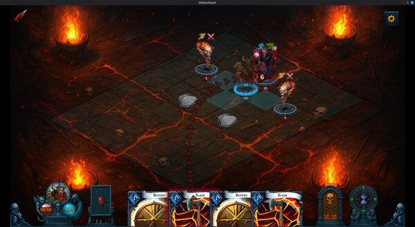 Screenshot of Witherheart gameplay showing in-action mechanics