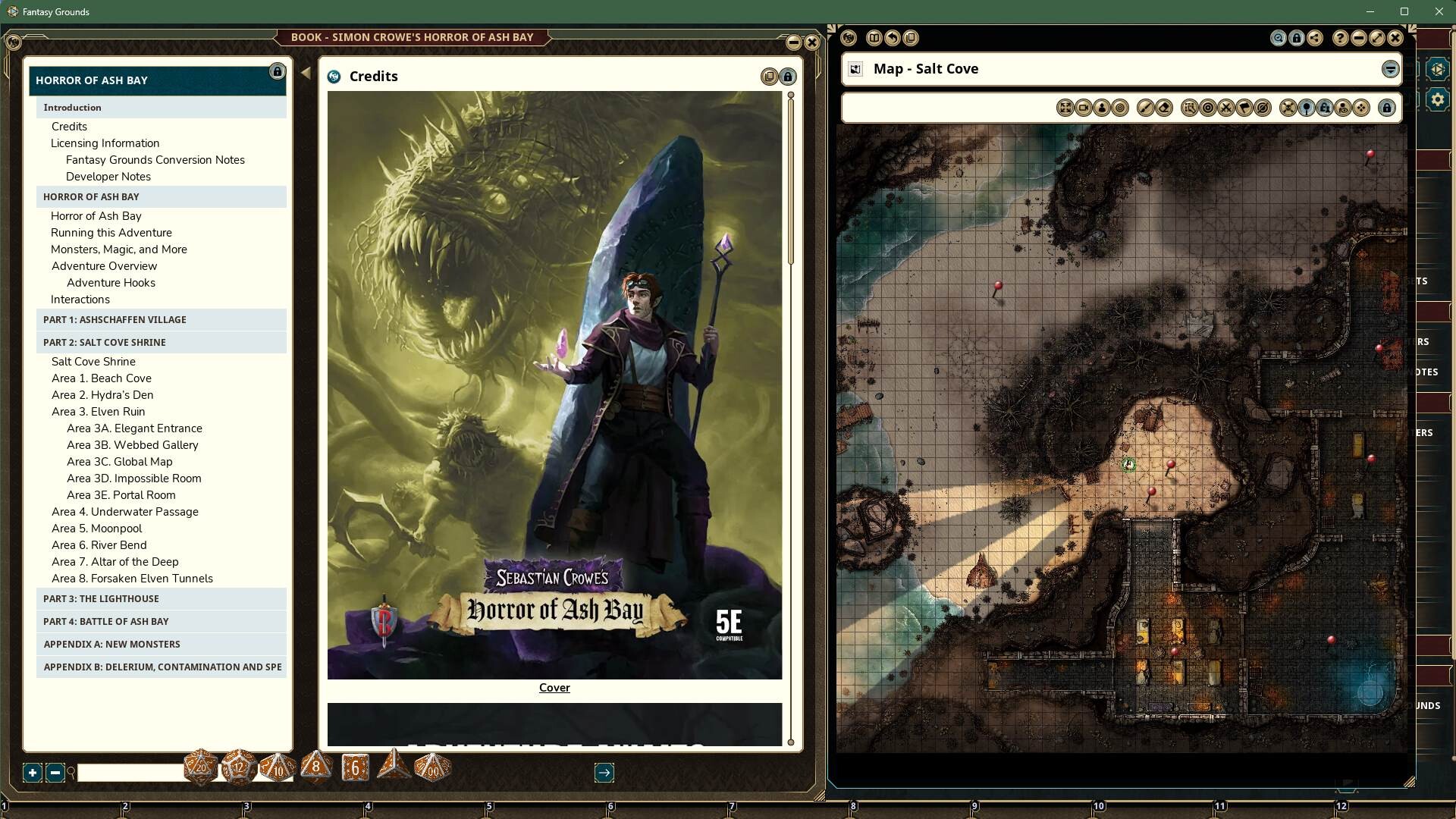 Fantasy Grounds - Sebastian Crowe's Horror of Ash Bayのスクリーンショット 1
