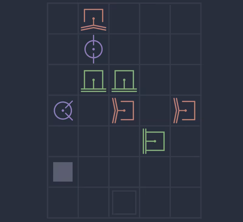 A still of a later level in the game, featuring many different game elements