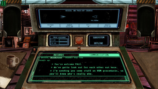 Screenshot of Contact Protocol gameplay showing in-action mechanics