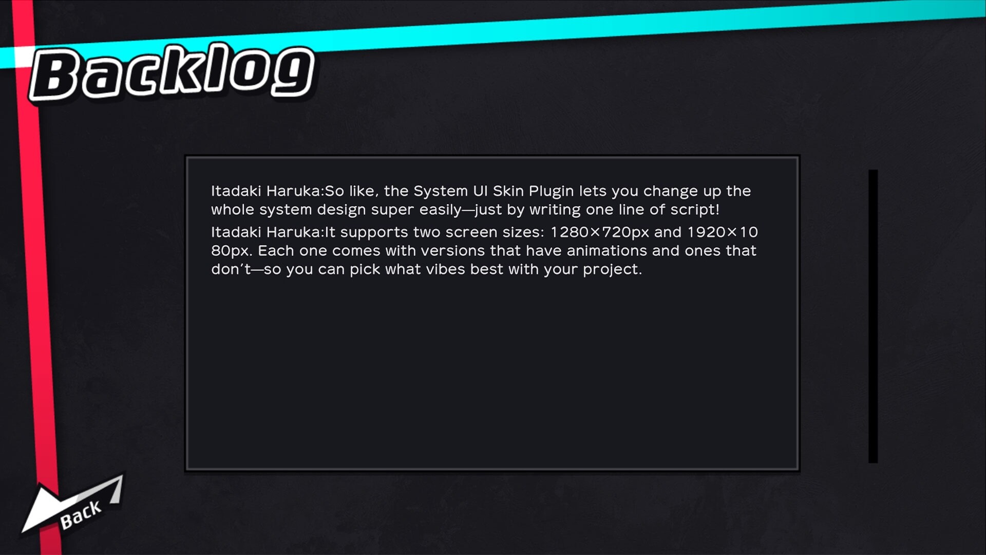 #6. Tyrano Studio - System UI Skin Plugin #1 (Steam) 由: STRIKEWORKS