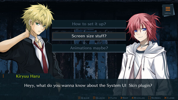 Tyrano Studio - System UI Skin Plugin #2