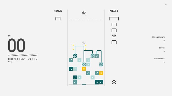Screenshot of Tournamentris gameplay showing in-action mechanics