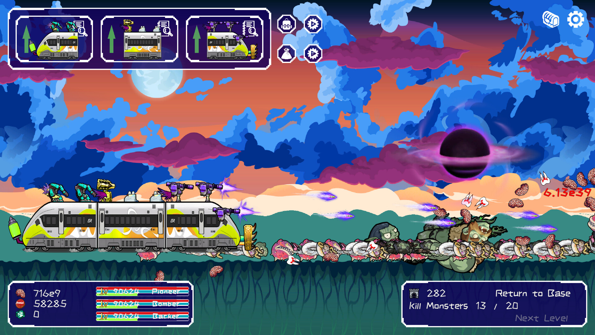 Bomb Vehicle The Idle Clicker - Combat Train DLCのスクリーンショット 1