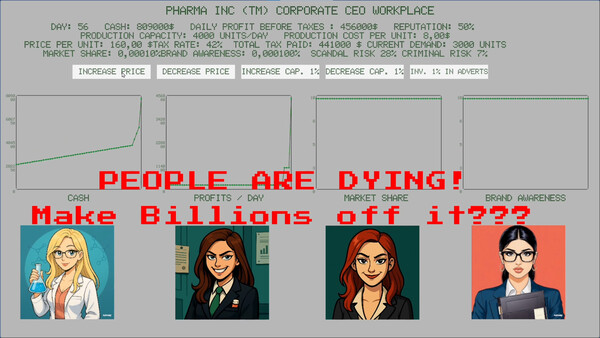 PHARMA INC SIMULATOR - Ethics not included.  screenshot 2