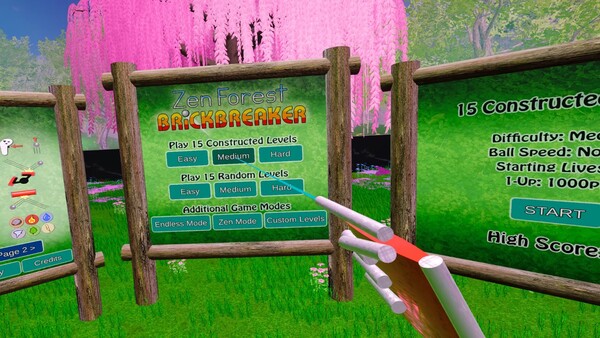 Zen Forest Brick Breaker VRfor windows and Linux 1