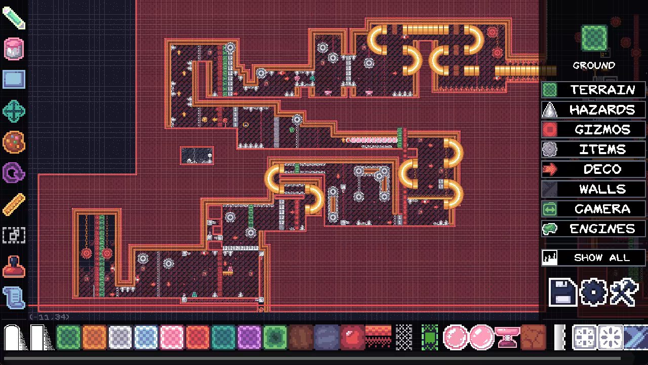 A screenshot of the level editor.