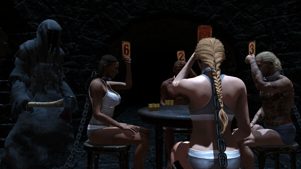 Screenshot of Blind Bluff gameplay showing in-action mechanics
