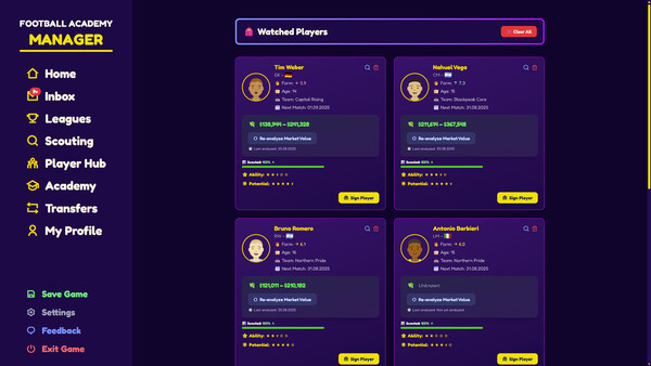 Football Academy Manager screenshot 2