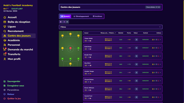 Capture d'écran 3 de Football Academy Manager