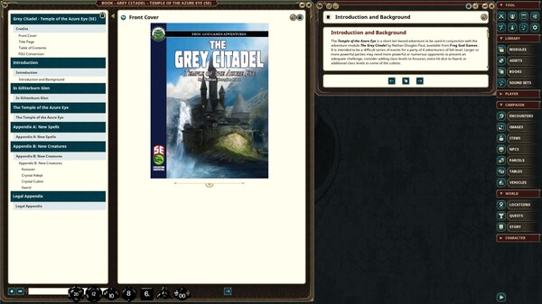 Fantasy Grounds - The Grey Citadel - Temple of the Azure Eye