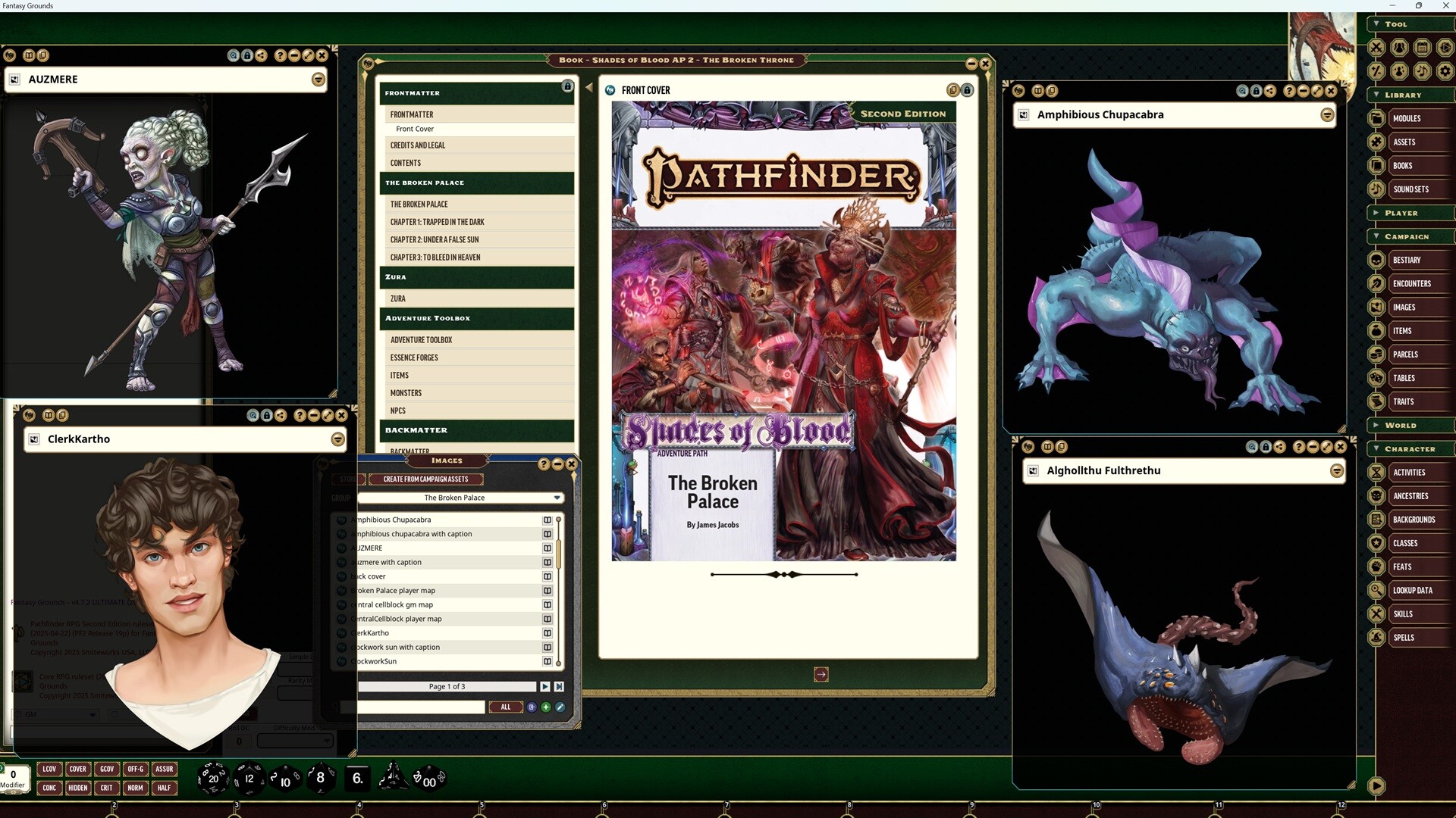 Fantasy Grounds - Pathfinder 2 RPG - Shades of Blood Adventure Path: The Broken Palace (2 of 3) Featured Screenshot #1