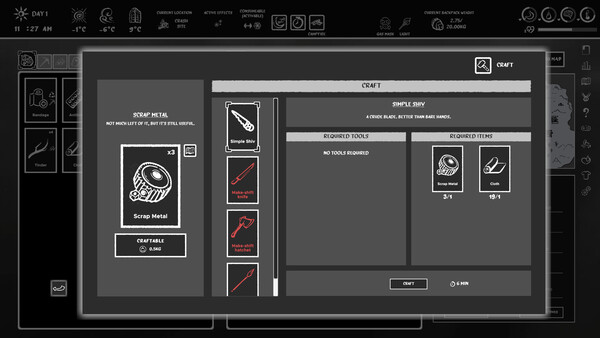 Don't Freeze: A Winter Card Survival Demo