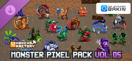 Cover of RPG Developer Bakin Mokemo Factory MONSTER PIXEL PACK Vol.5 on Steam