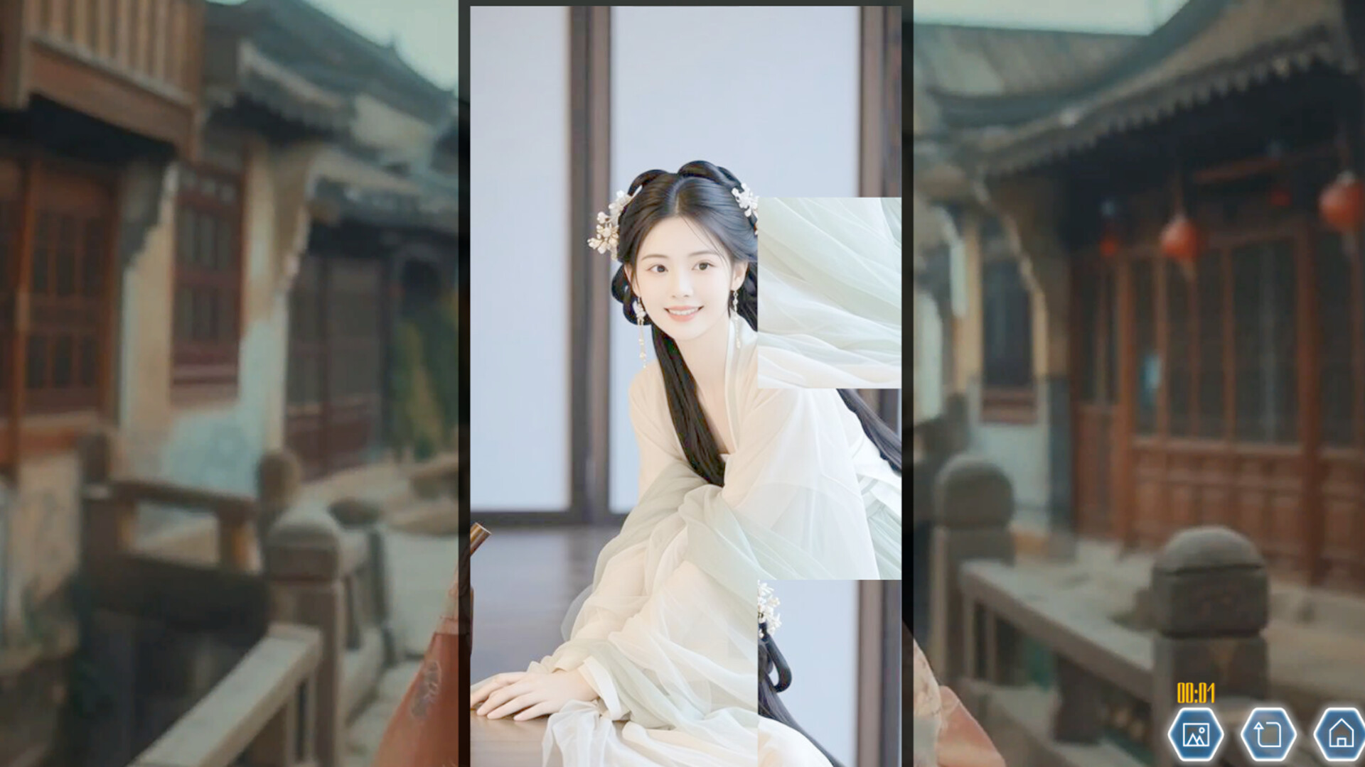 Ancient Style Girl Dynamic Jigsaw Puzzle screenshot #1