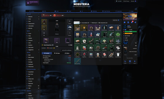 Screenshot of Mobsteria gameplay showing in-action mechanics