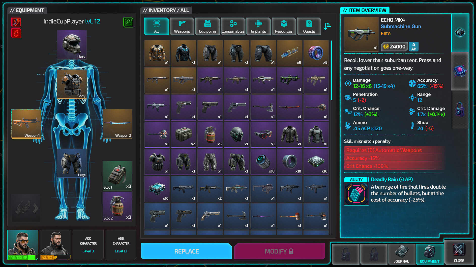 Humanity Echo: Cyberpunk Tactical RPG screenshot #3