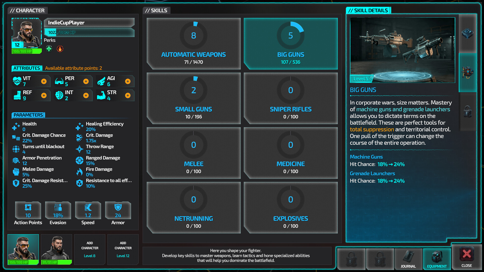 Скриншот игры Humanity Echo: Cyberpunk Tactical RPG - 8