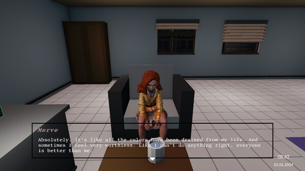 Screenshot of Psychologist Life | The Daily Struggle gameplay showing in-action mechanics