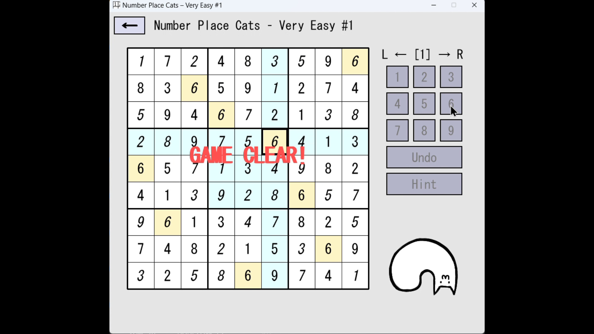 #5. Number Place Cats (Steam) 由: Arkhamsoft