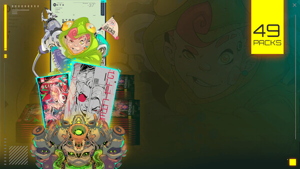 The Lost Glitches - Starter Bundle: 49 Booster Packs & 3 cosmetics screenshot 1