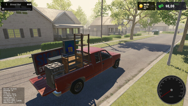Screenshot of Dumpster Diving Simulator gameplay showing in-action mechanics