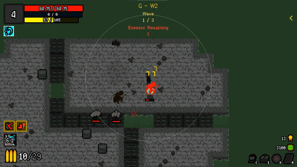 Screenshot of MEKANION gameplay showing in-action mechanics
