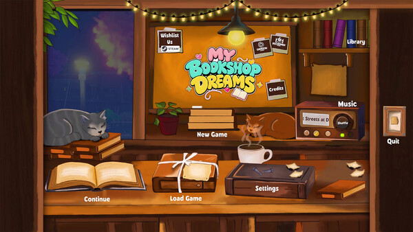 Screenshot of My Bookshop Dreams gameplay showing in-action mechanics