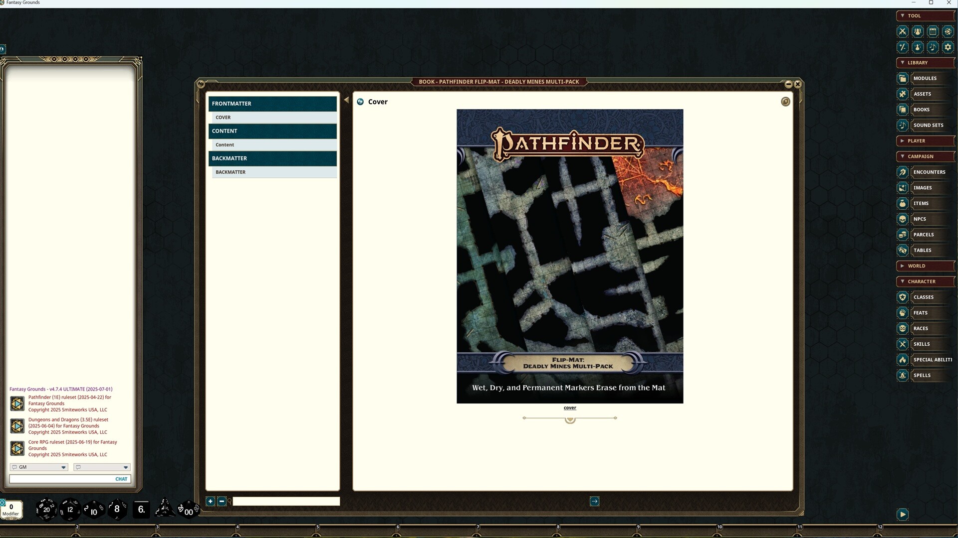 Fantasy Grounds - Pathfinder 2 RPG - Flip-Mat: Deadly Mines Multi-Packのスクリーンショット 1