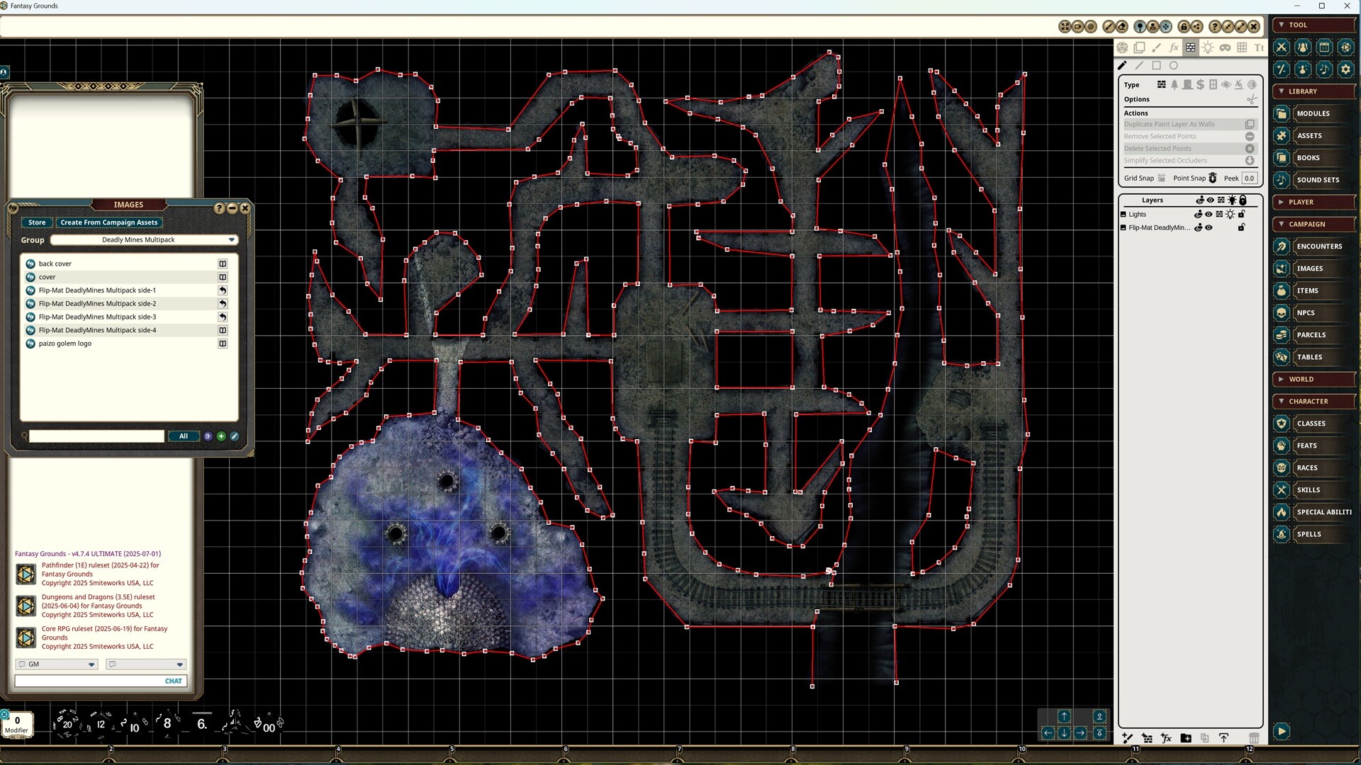 #5. Fantasy Grounds - Pathfinder 2 RPG - Flip-Mat: Deadly Mines Multi-Pack (Steam) 由: SmiteWorks USA, LLC