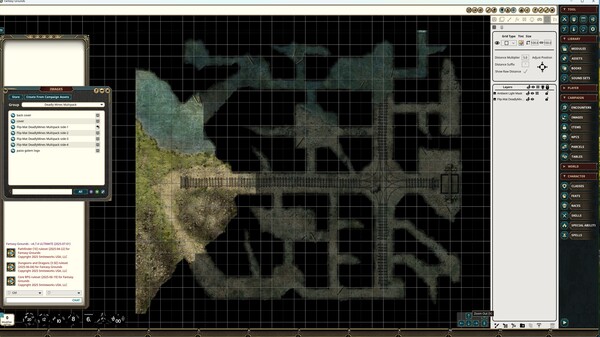 Fantasy Grounds - Pathfinder 2 RPG - Flip-Mat: Deadly Mines Multi-Pack