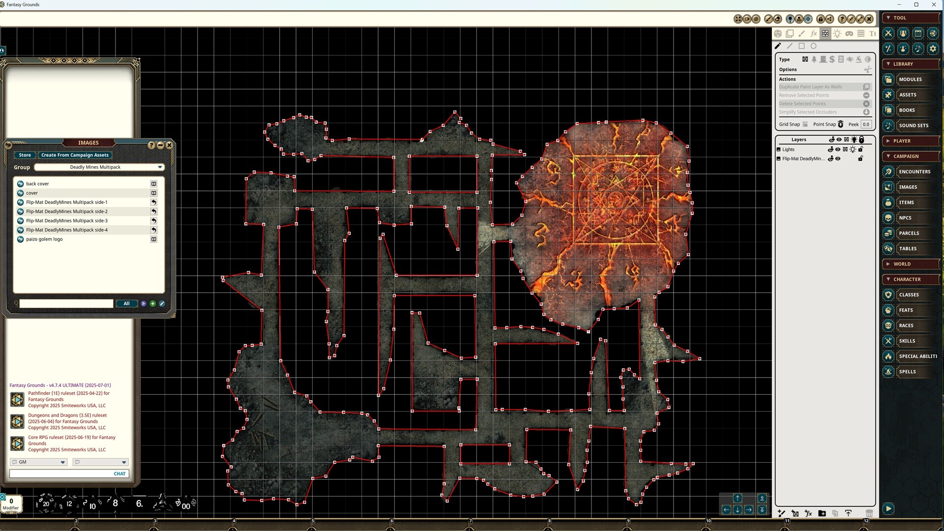 #4. Fantasy Grounds - Pathfinder 2 RPG - Flip-Mat: Deadly Mines Multi-Pack (Steam) 由: SmiteWorks USA, LLC