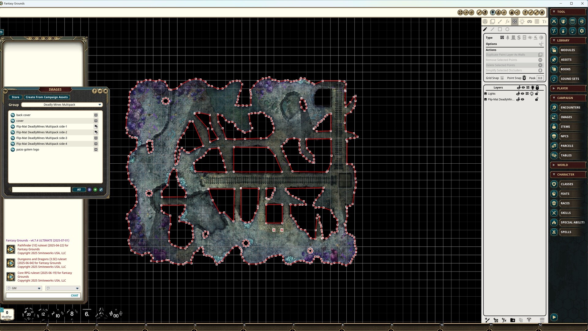 #3. Fantasy Grounds - Pathfinder 2 RPG - Flip-Mat: Deadly Mines Multi-Pack (Steam) 由: SmiteWorks USA, LLC