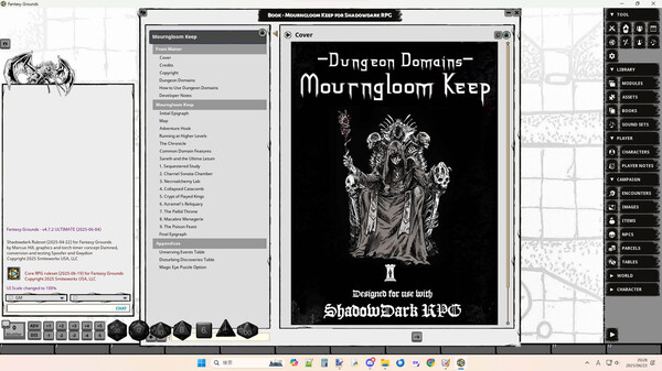 Fantasy Grounds - Mourngloom Keep for Shadowdark RPG