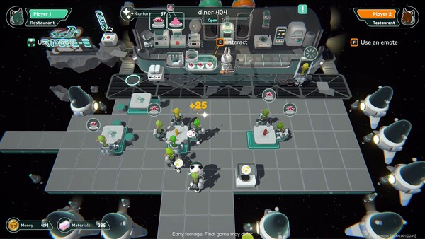 Screenshot of No Space For Salad gameplay showing in-action mechanics