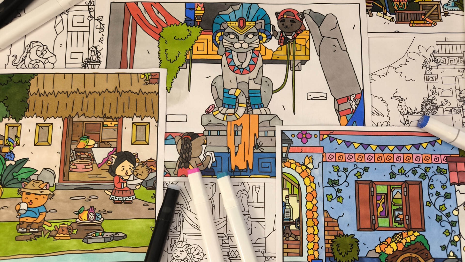 #6. FIND ALL 8: The road to the Maya - Coloring Book (Steam) 由: Very Very LITTLE Studio