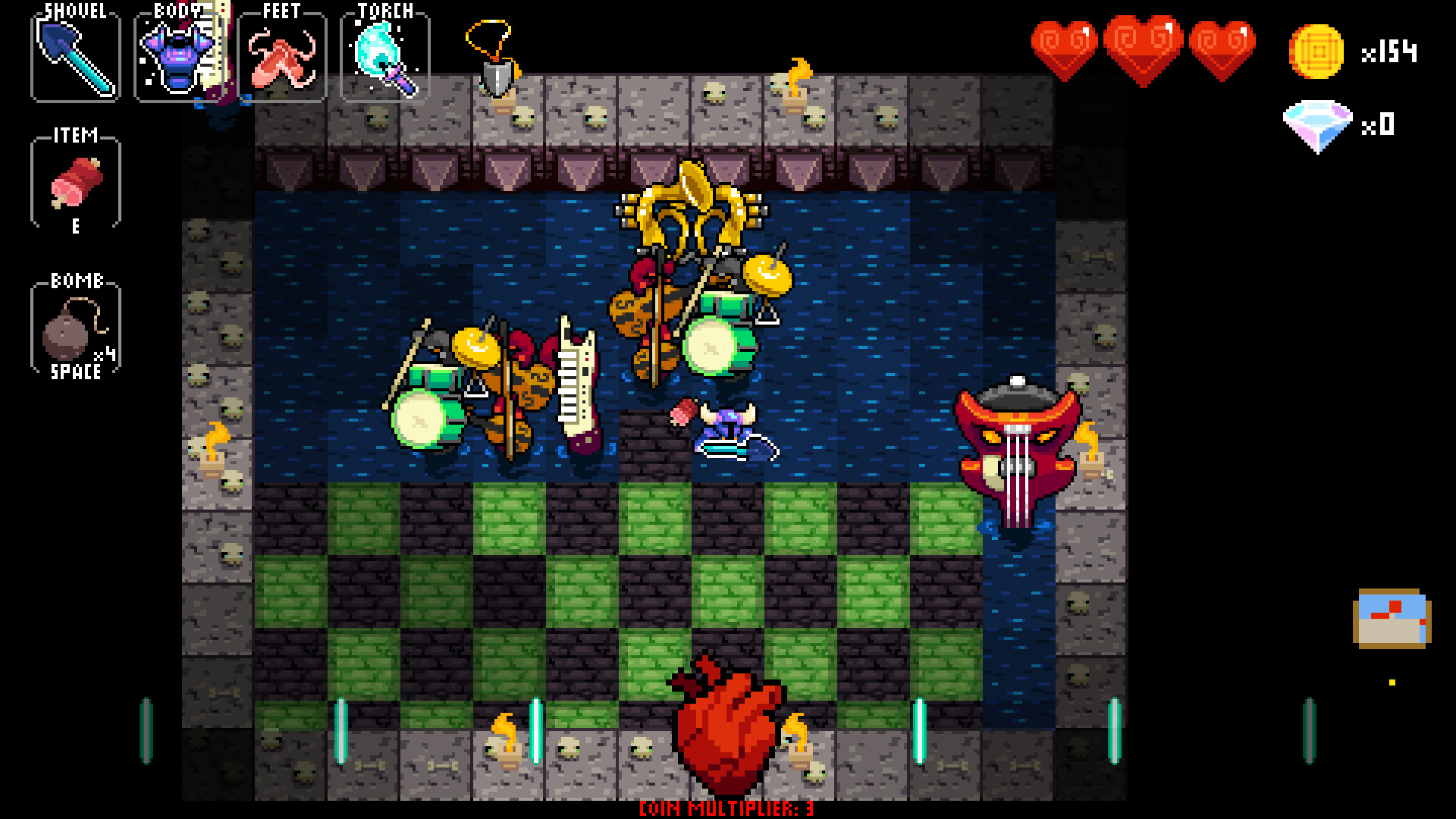 Crypt of the NecroDancer: Shovel Knight Character DLC Featured Screenshot #1