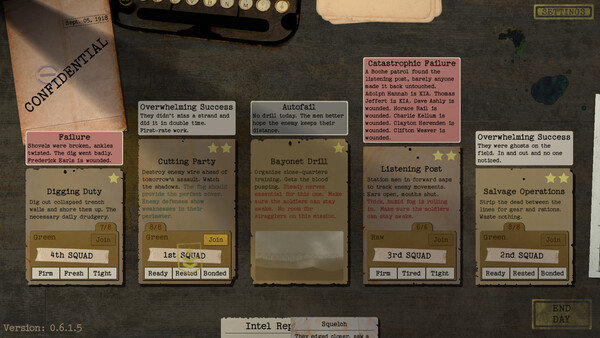 Screenshot of Acceptable Losses gameplay showing in-action mechanics