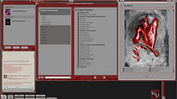Fantasy Grounds - Vampire: The Masquerade - The Book of Nod Apocrypha